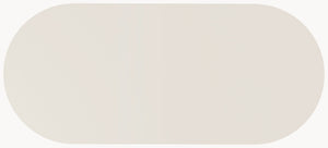 HPL eettafel Seashell - Plat Ovaal - 2 Halfcones eiken - Japandi