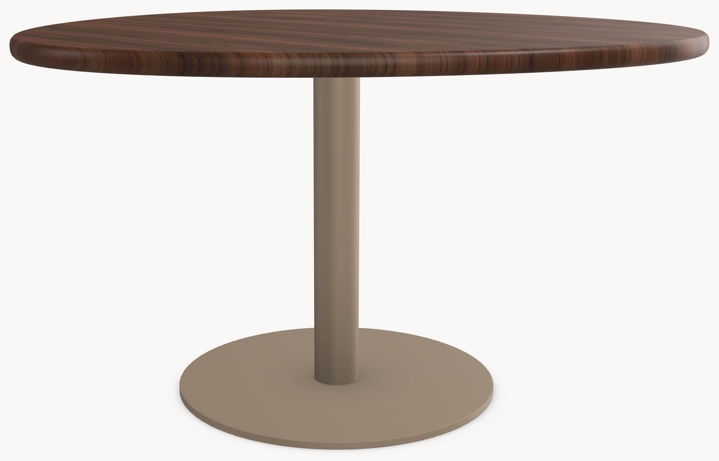 Walnoot houten eettafel - Rond - Sol Metaal