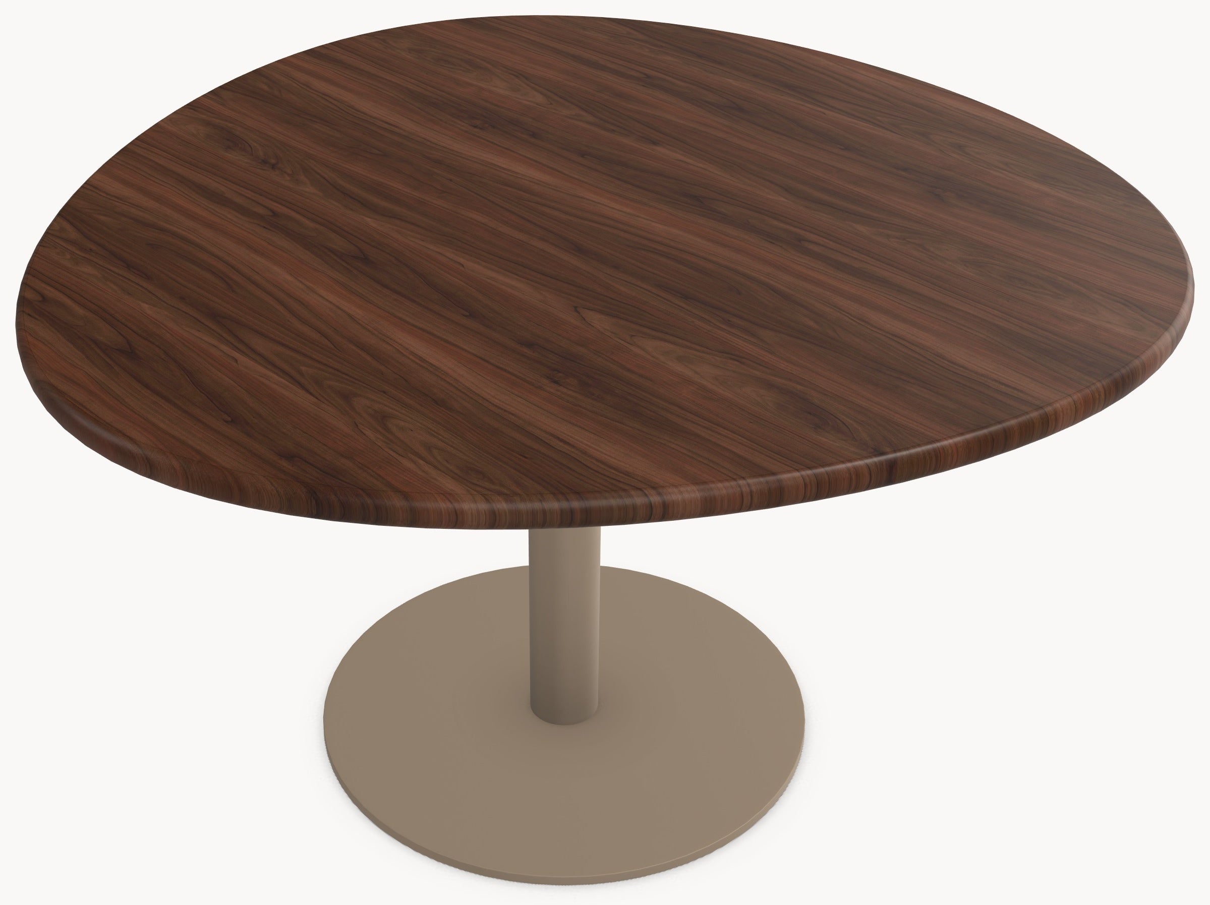 Walnoot houten eettafel - Rond - Sol Metaal