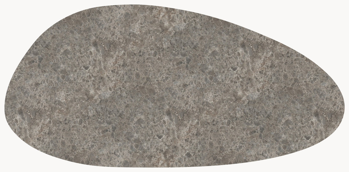 Melamine eettafel Siena Grey Marble - Kiezel B - Trios onderstel metaal - detail foto 4 | Industrial Home