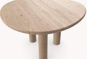 Eiken massief eettafel - Organisch Rond - Pole Eiken - detail foto 4 | Industrial Home