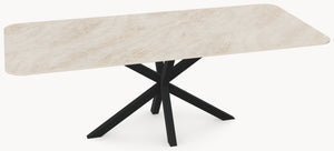 Keramiek eettafel Taj Mahal - Recht Radius - Matrix metaal - detail foto 2 | Industrial Home