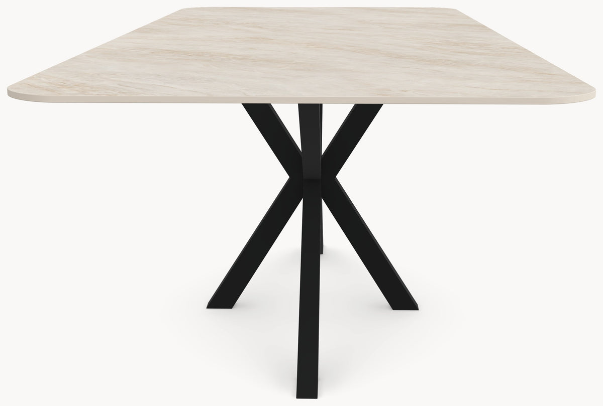 Keramiek eettafel Taj Mahal - Recht Radius - Matrix metaal - detail foto 5 | Industrial Home