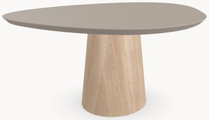 Fenix Beige Arizona eettafel - Kiezel B - Cone onderstel eiken - Japandi - detail foto 6 | Industrial Home