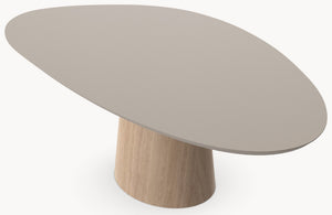 Fenix Beige Arizona eettafel - Kiezel B - Cone onderstel eiken - Japandi - detail foto 4 | Industrial Home
