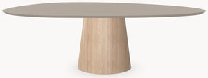 Fenix Beige Arizona eettafel - Kiezel B - Cone onderstel eiken - Japandi - detail foto 3 | Industrial Home