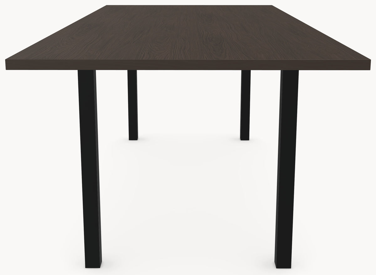 Melamine eettafel Casella Oak Chestnut Brown - Recht - N Onderstel - detail foto 4 | Industrial Home