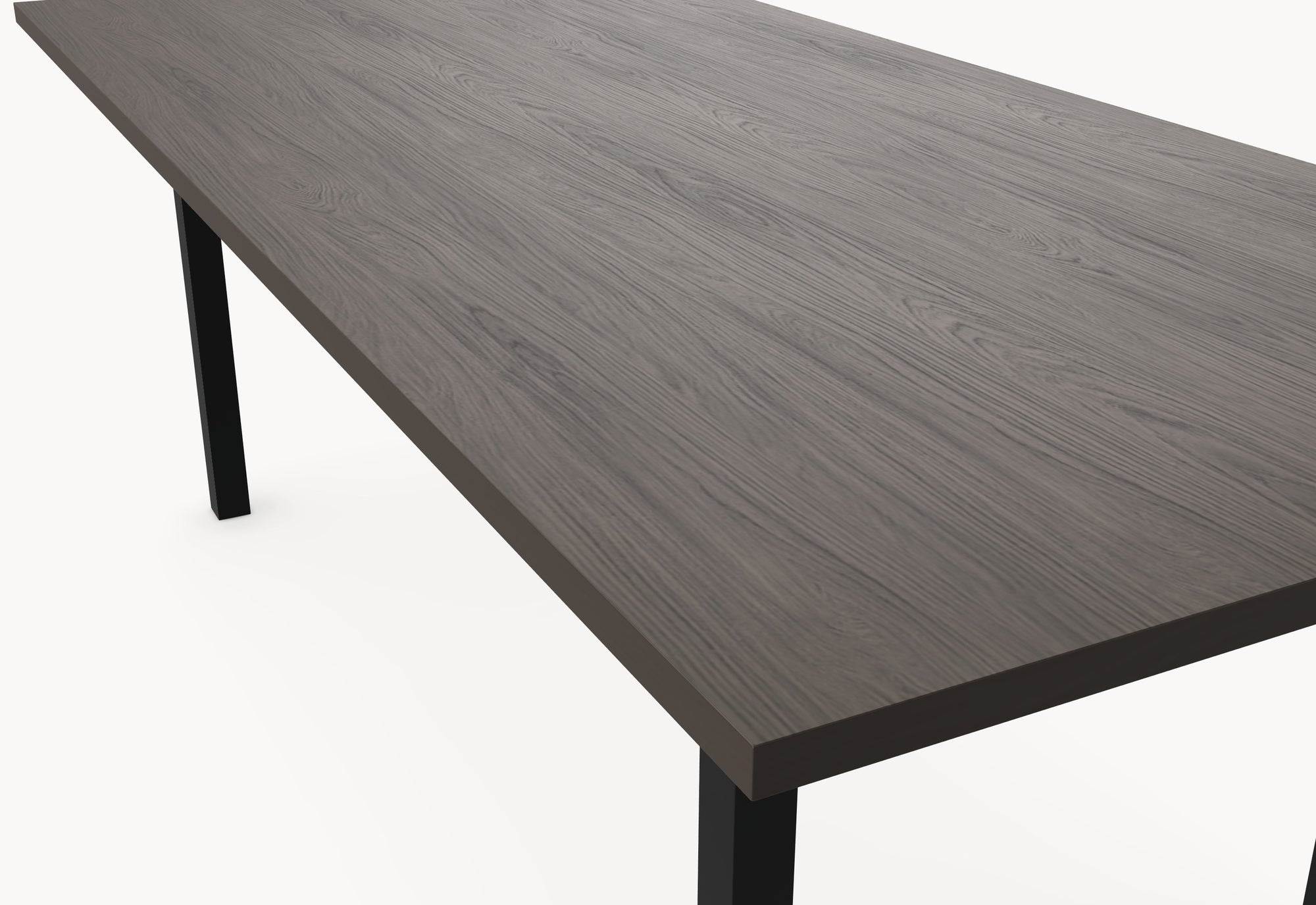 Melamine eettafel Casella Oak Chestnut Brown - Recht - N Onderstel - detail foto 3 | Industrial Home
