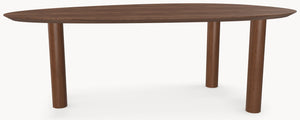 Walnoot eettafel - Kiezel A - Pole walnoot — zijaanzicht