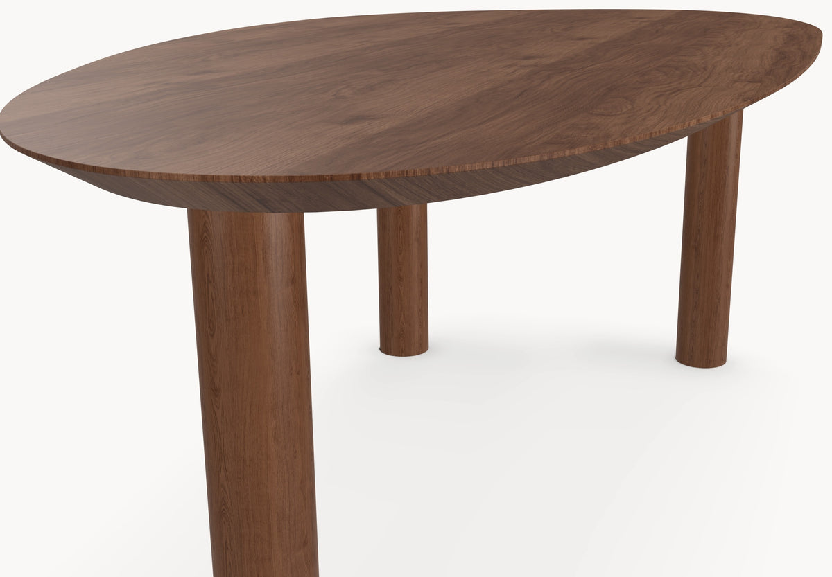 Walnoot eettafel - Kiezel A - Pole walnoot — productfoto 5