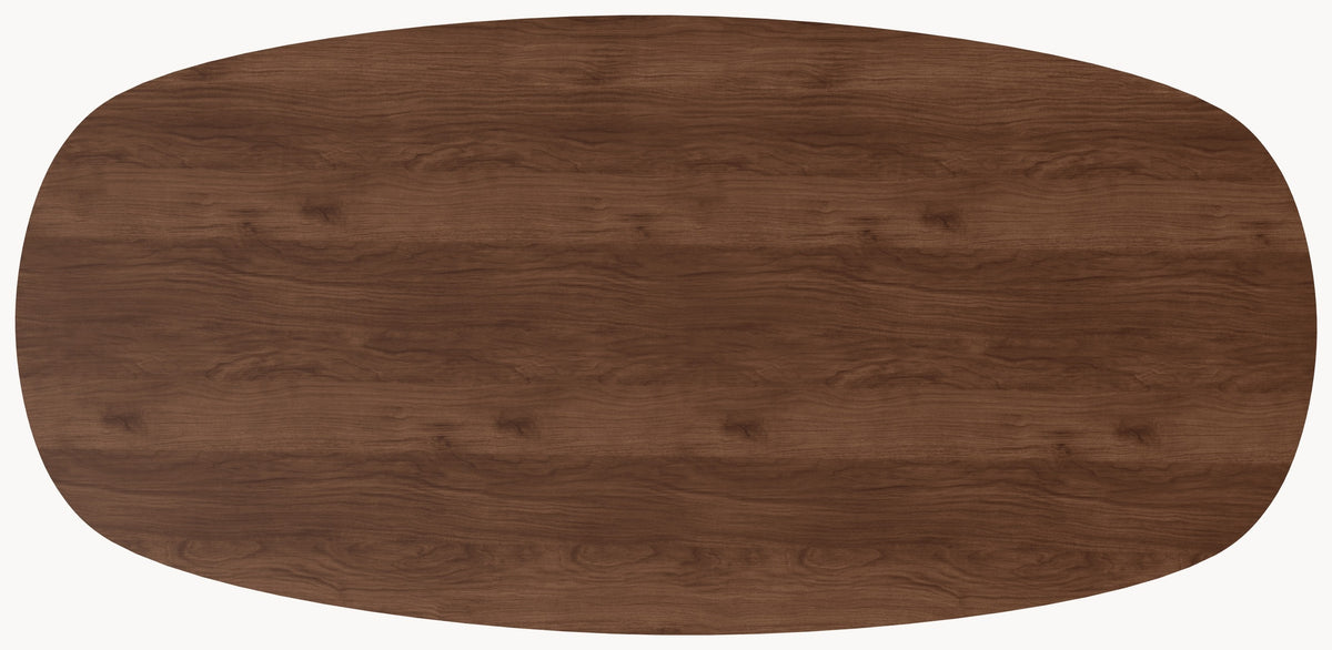 Walnoot eettafel - Deens Recht - Triangle walnoot onderstel — productfoto 7