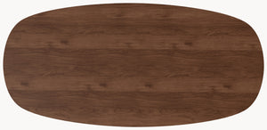 Walnoot eettafel - Deens Recht - Triangle walnoot onderstel — productfoto 7