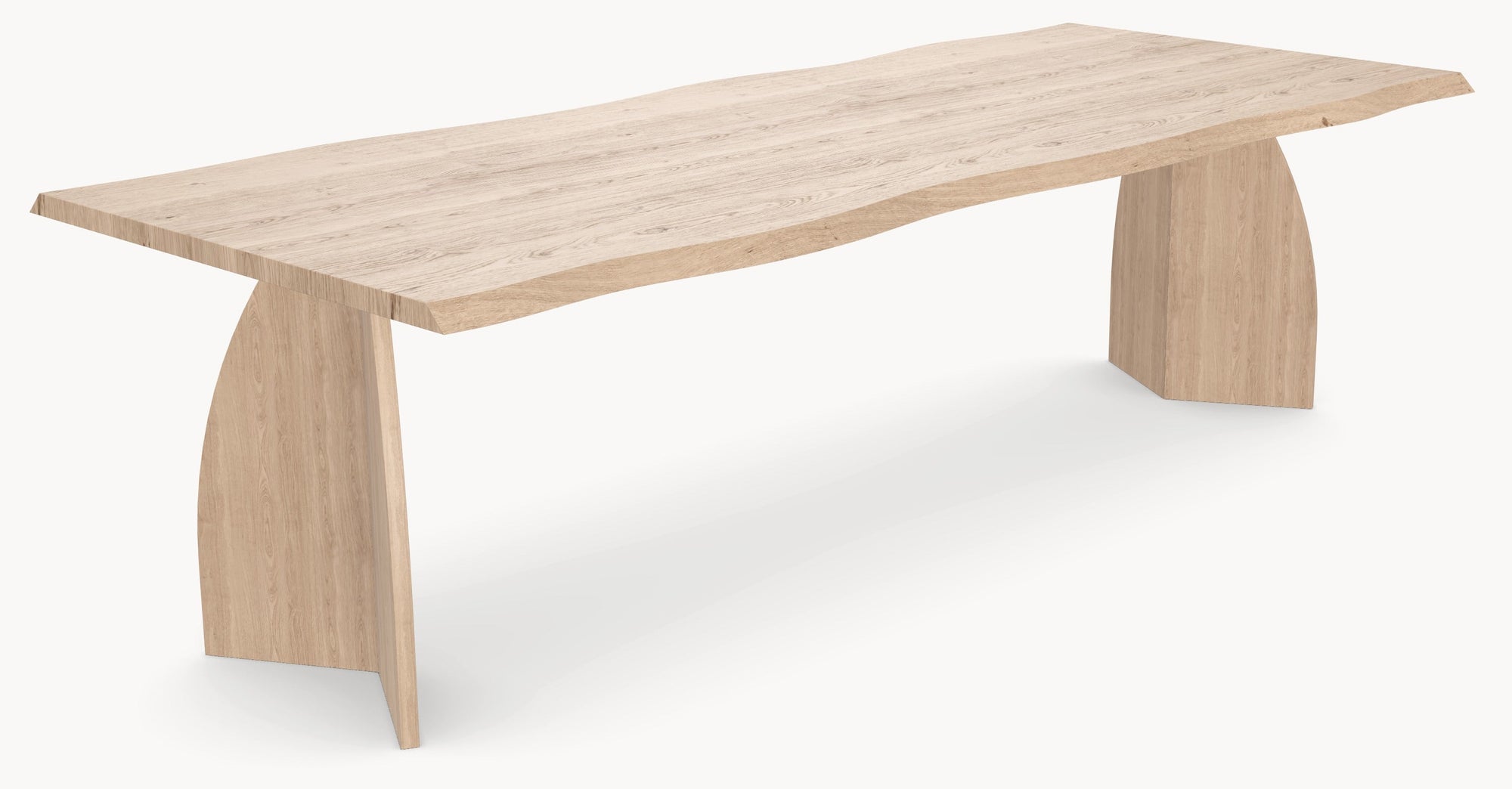 Eiken boomstamrand eettafel - V eiken - Industrial Home