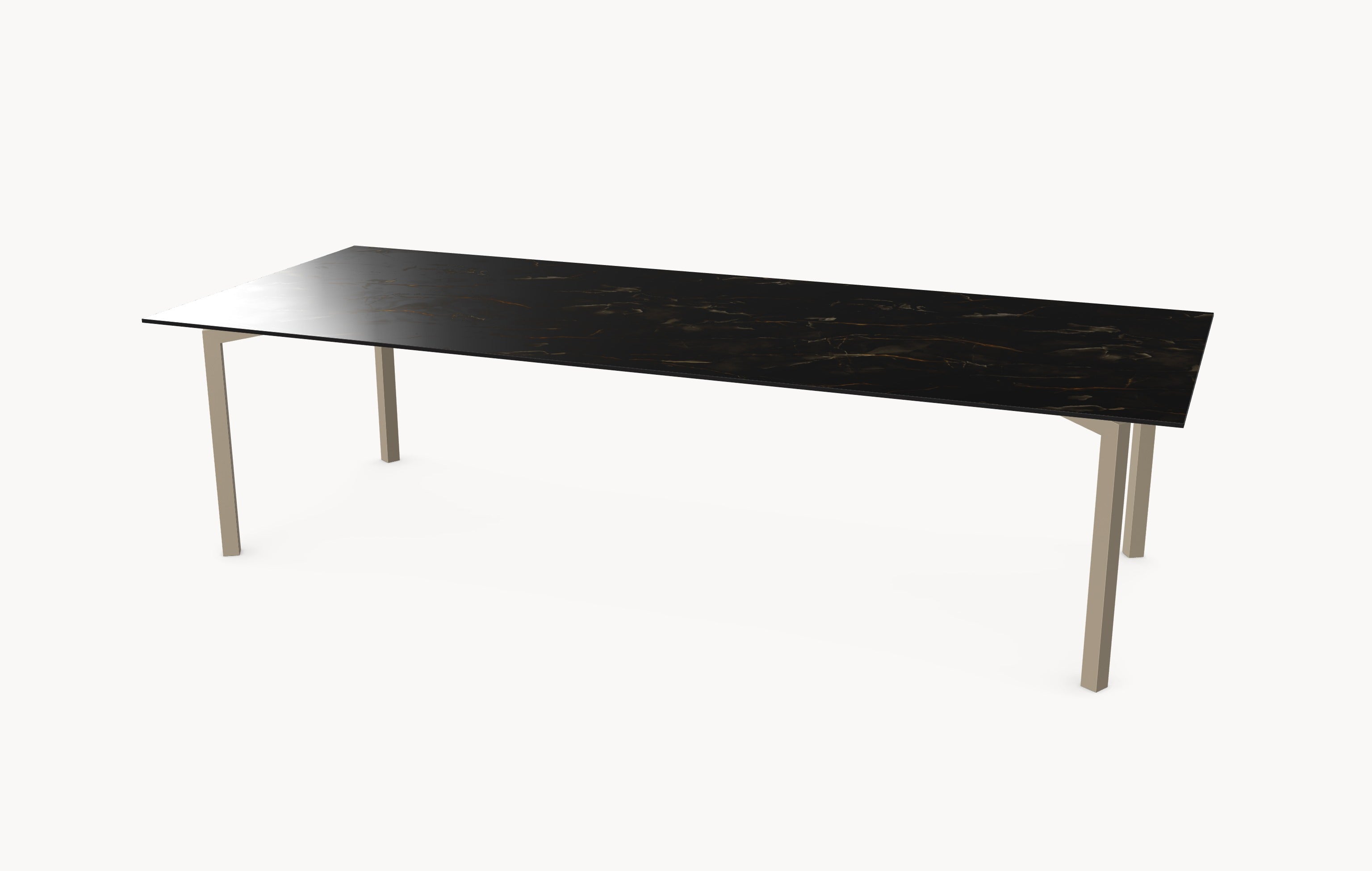 Keramiek Onyx Nero eettafel - Recht - Hook (kan ook als tuintafel dienen)