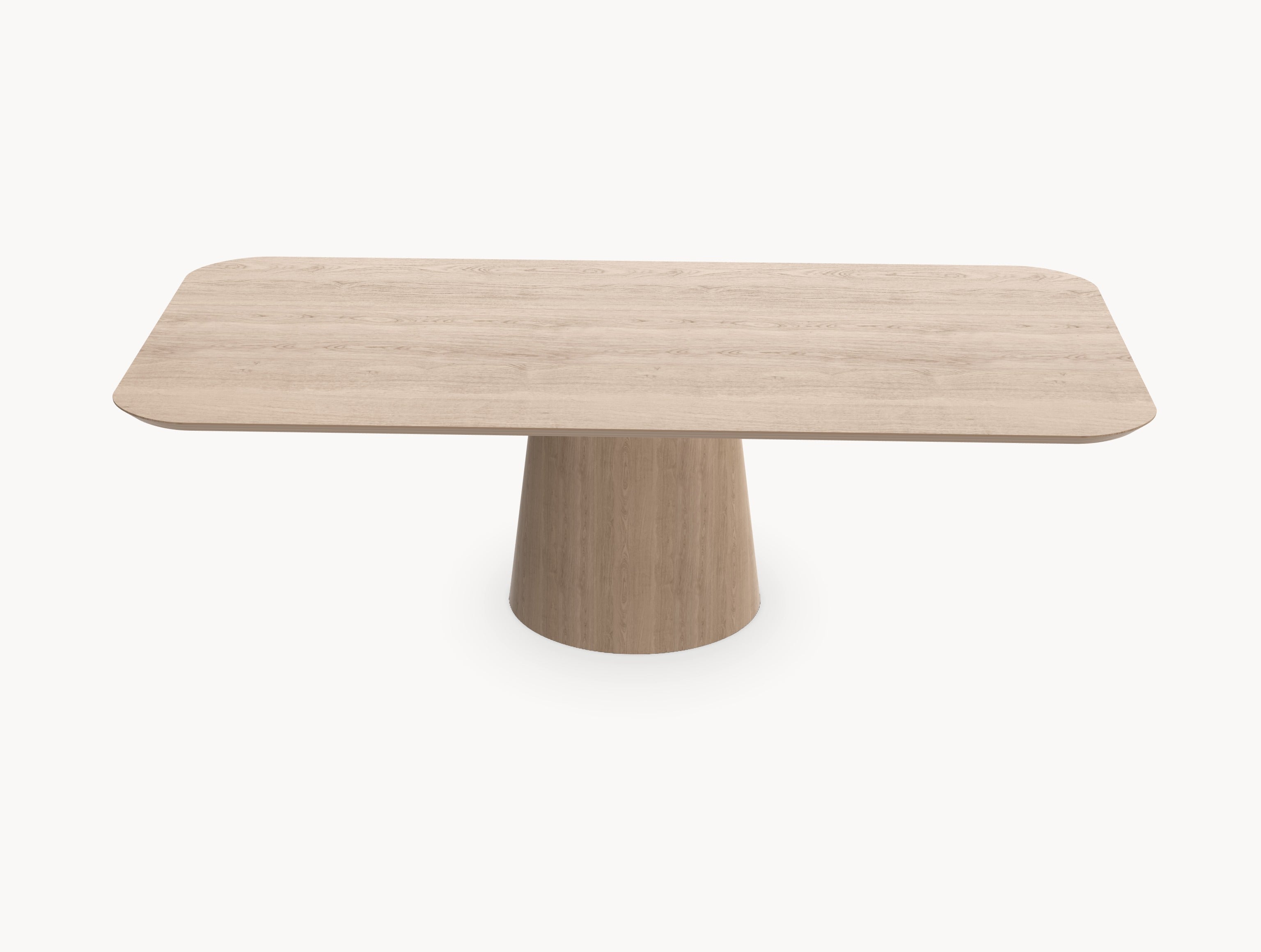 Eiken eettafel - Recht Rond - Cone eiken