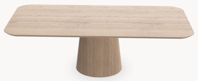 Eiken eettafel - Recht Rond - Cone eiken - Industrial Home
