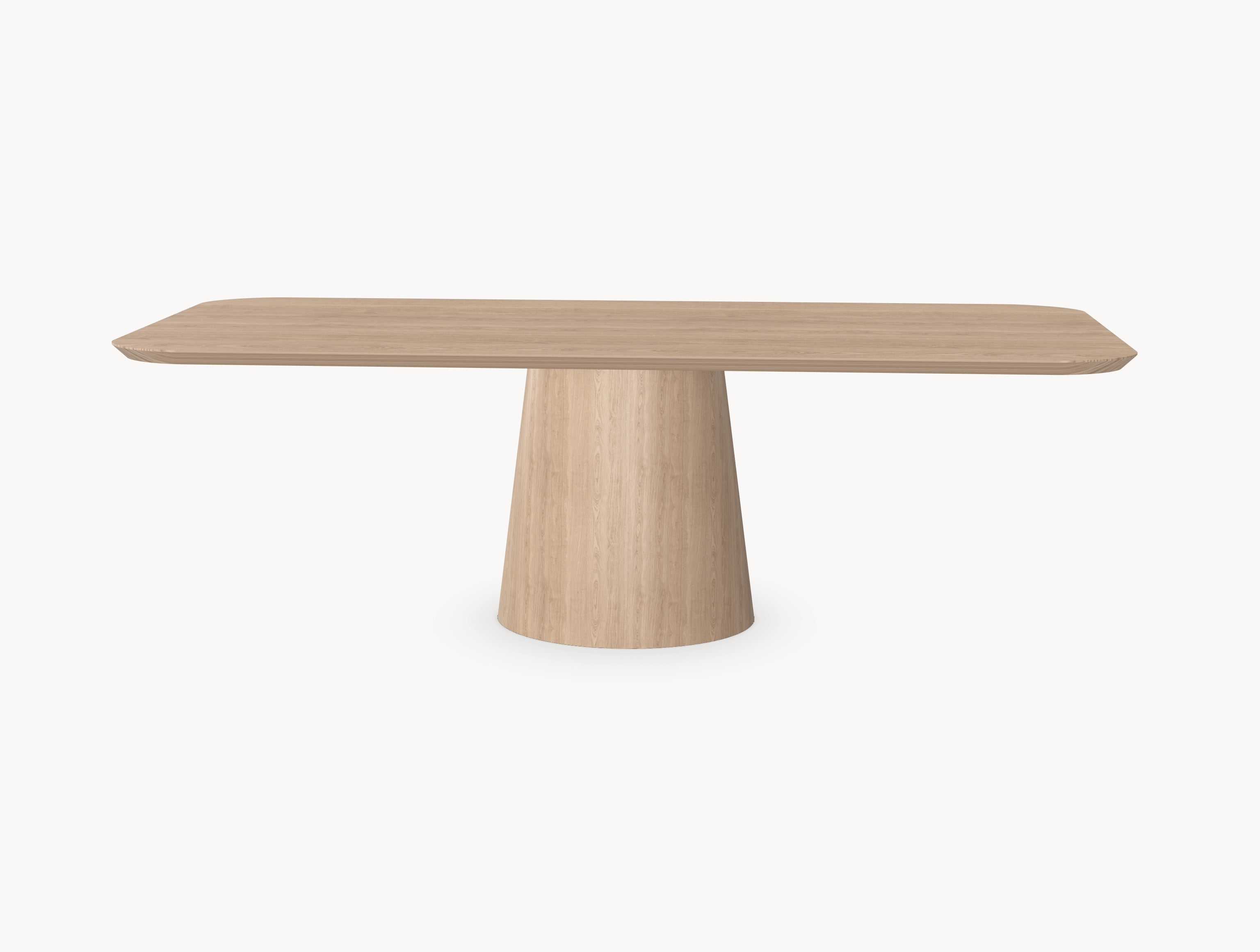 Eiken eettafel - Recht Rond - Cone eiken