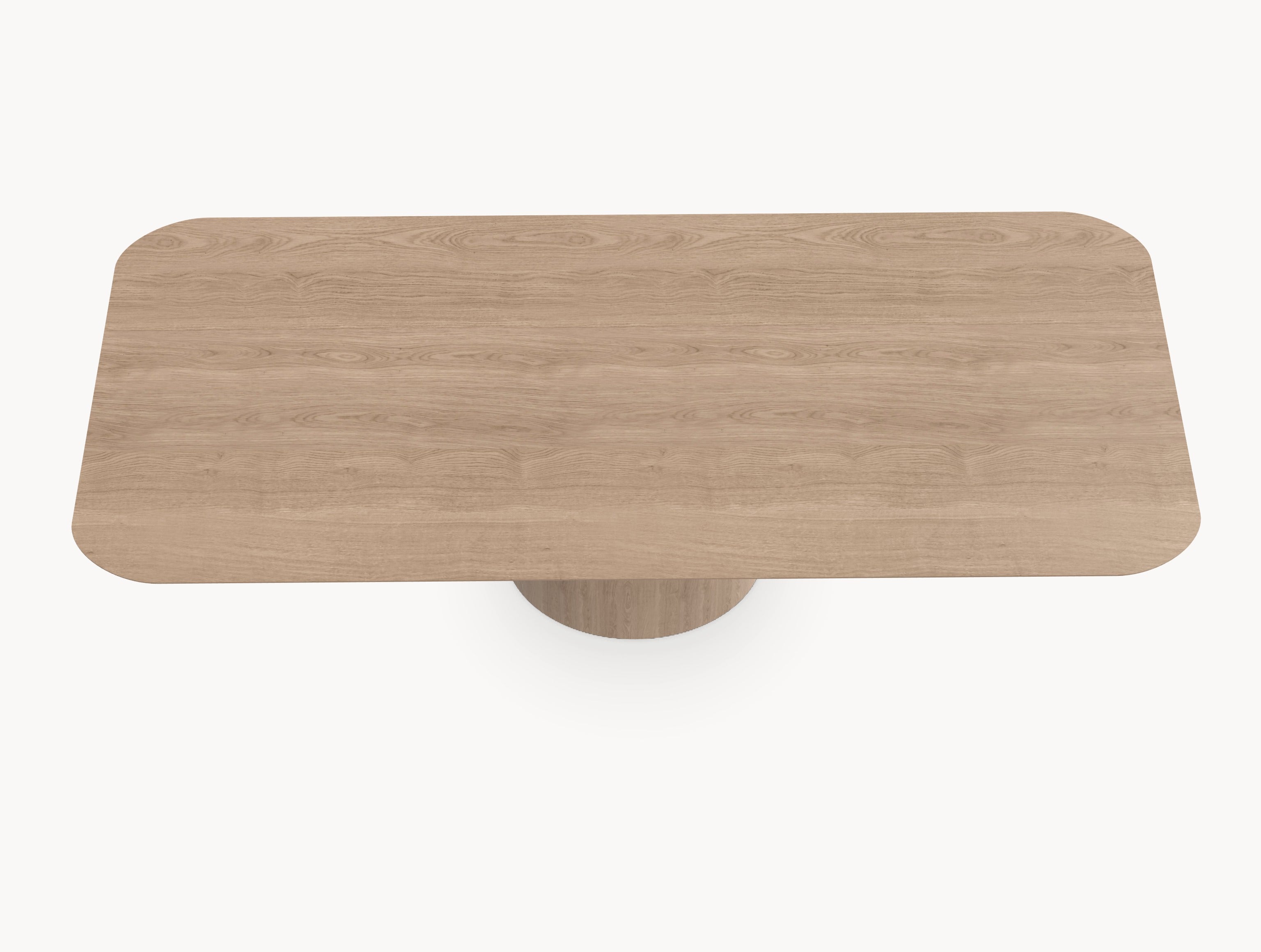 Eiken eettafel - Recht Rond - Cone eiken