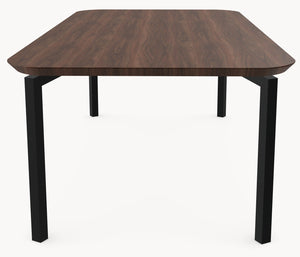 Walnoot massieve eettafel - Recht Rond - Hook sfeerbeeld 2 - Industrial Home