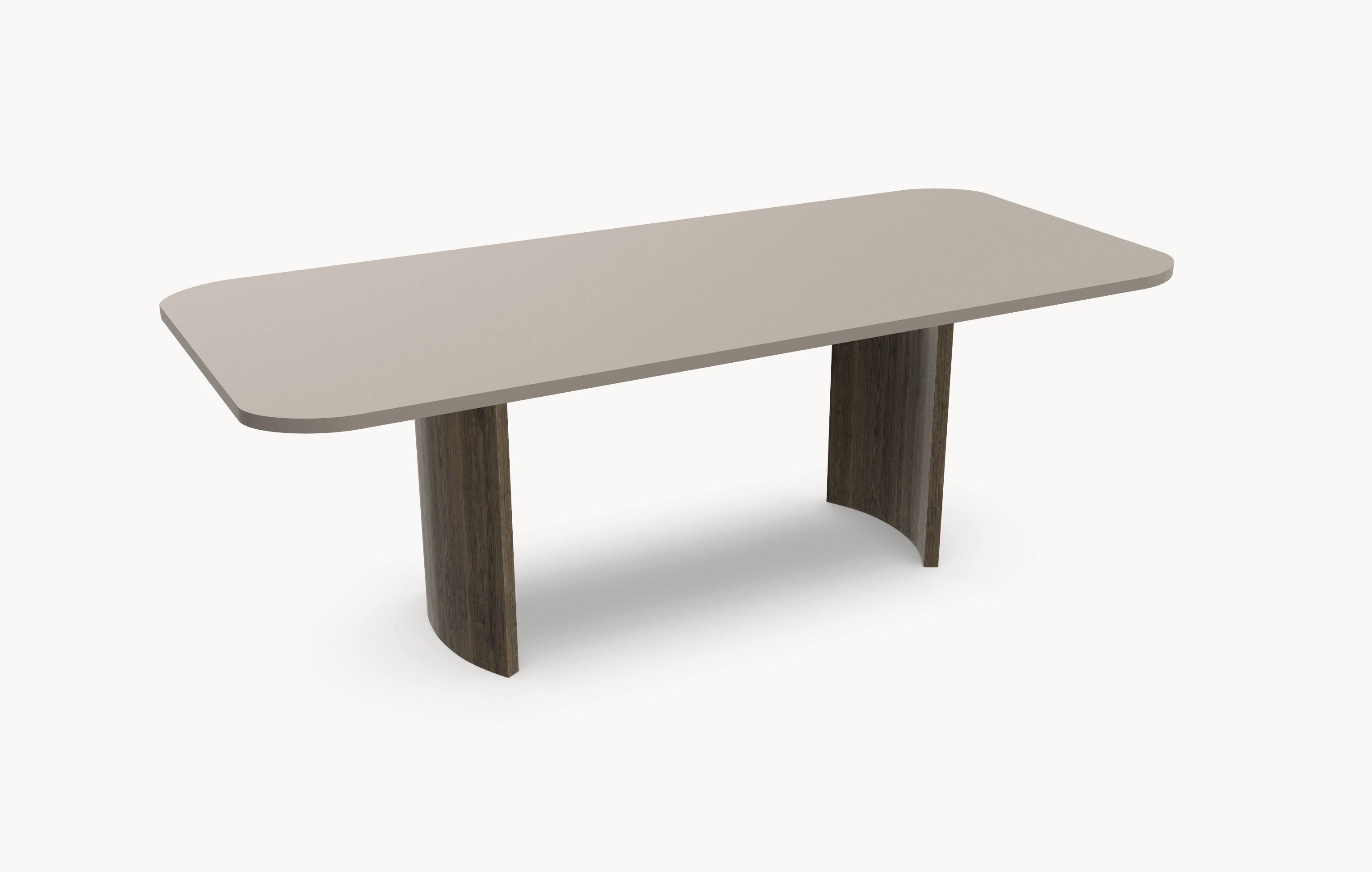 Fenix eettafel Beige Arizona- Recht afgerond - Half moon eiken - Japandi