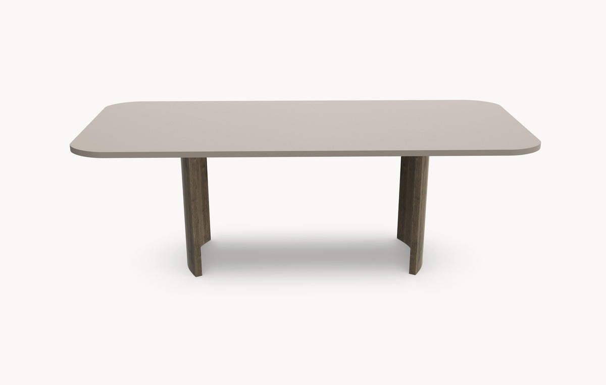 Fenix eettafel Beige Arizona- Recht afgerond - Half moon eiken - Japandi sfeerbeeld 2 - Industrial Home