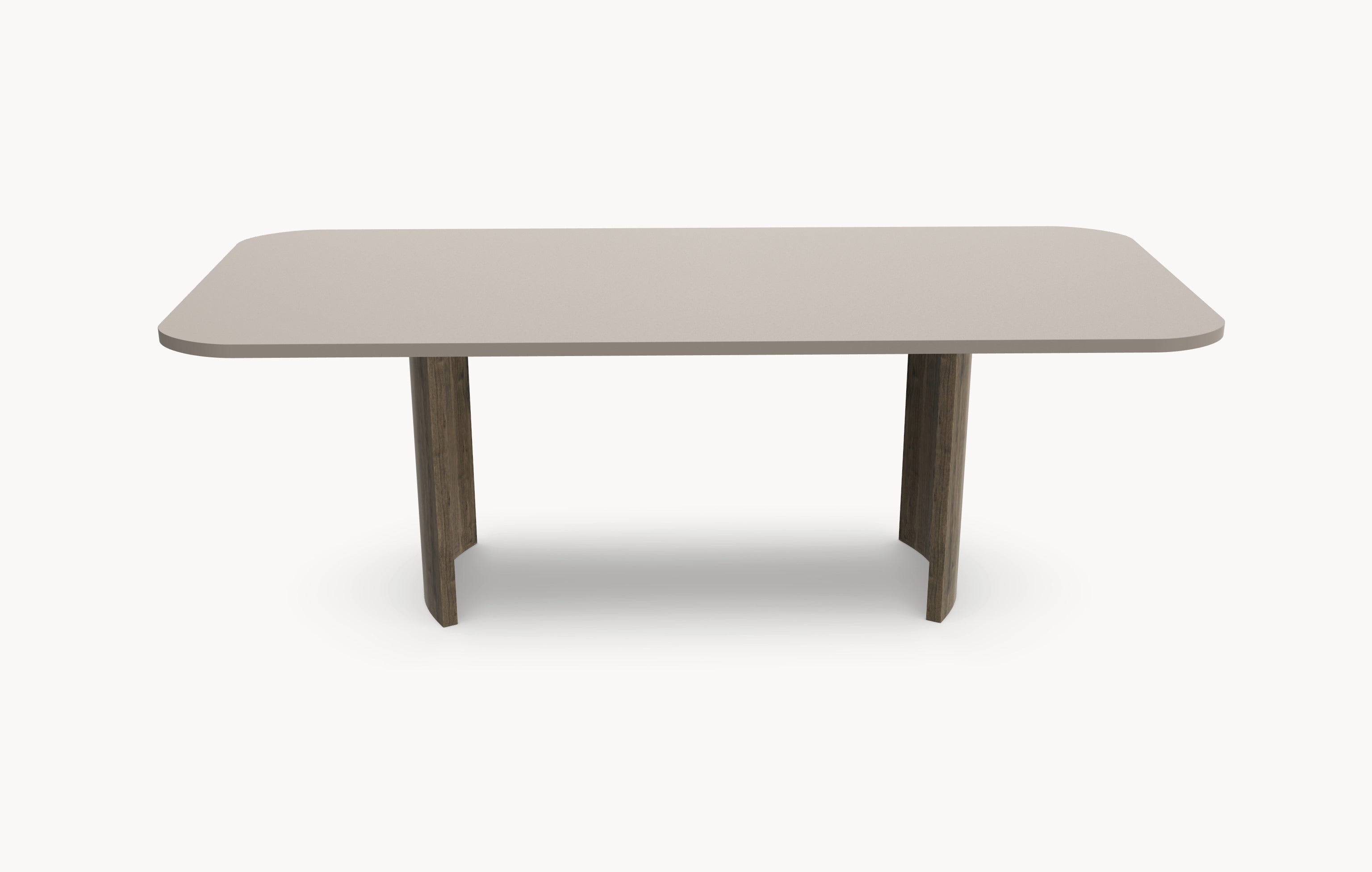 Fenix eettafel Beige Arizona- Recht afgerond - Half moon eiken - Japandi