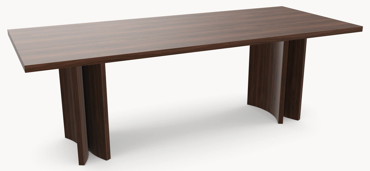 Walnoot eettafel - Recht - Double Moon Walnoot- Japandi - Industrial Home