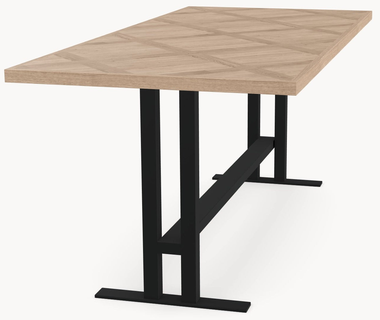 Versailles eiken visgraat tafel - Recht - K onderstel sfeerbeeld 6 - Industrial Home