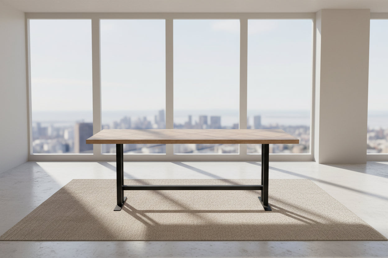 Versailles eiken visgraat tafel - Recht - K onderstel