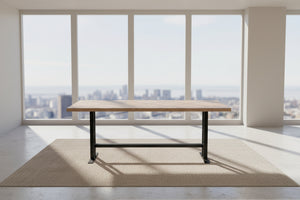 Versailles eiken visgraat tafel - Recht - K onderstel sfeerbeeld 2 - Industrial Home