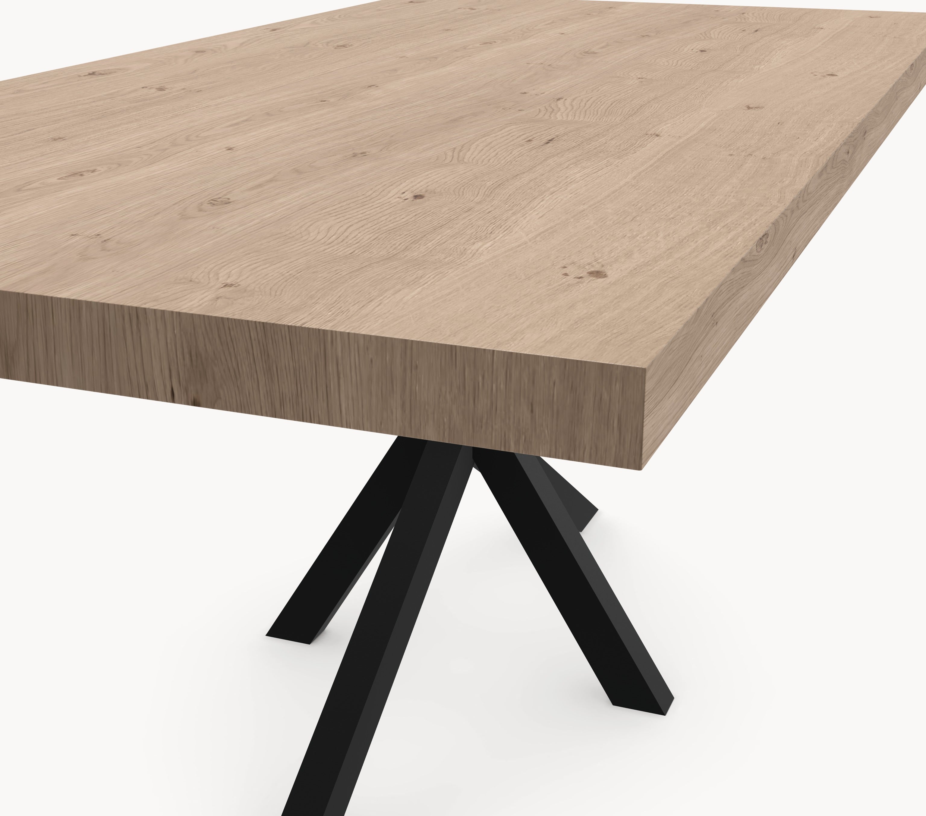 Eiken tafel - Recht - Matrix onderstel