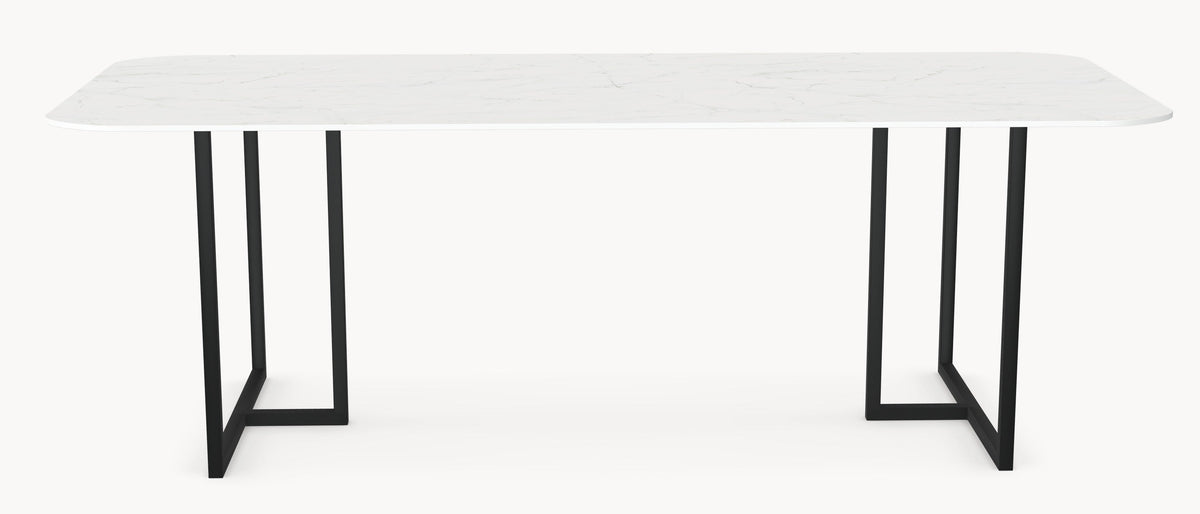 Keramische tafel Calacatta Glory - Recht Rond - T onderstel sfeerbeeld 6 - Industrial Home
