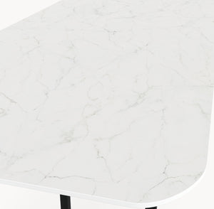 Keramische tafel Calacatta Glory - Recht Rond - T onderstel sfeerbeeld 3 - Industrial Home