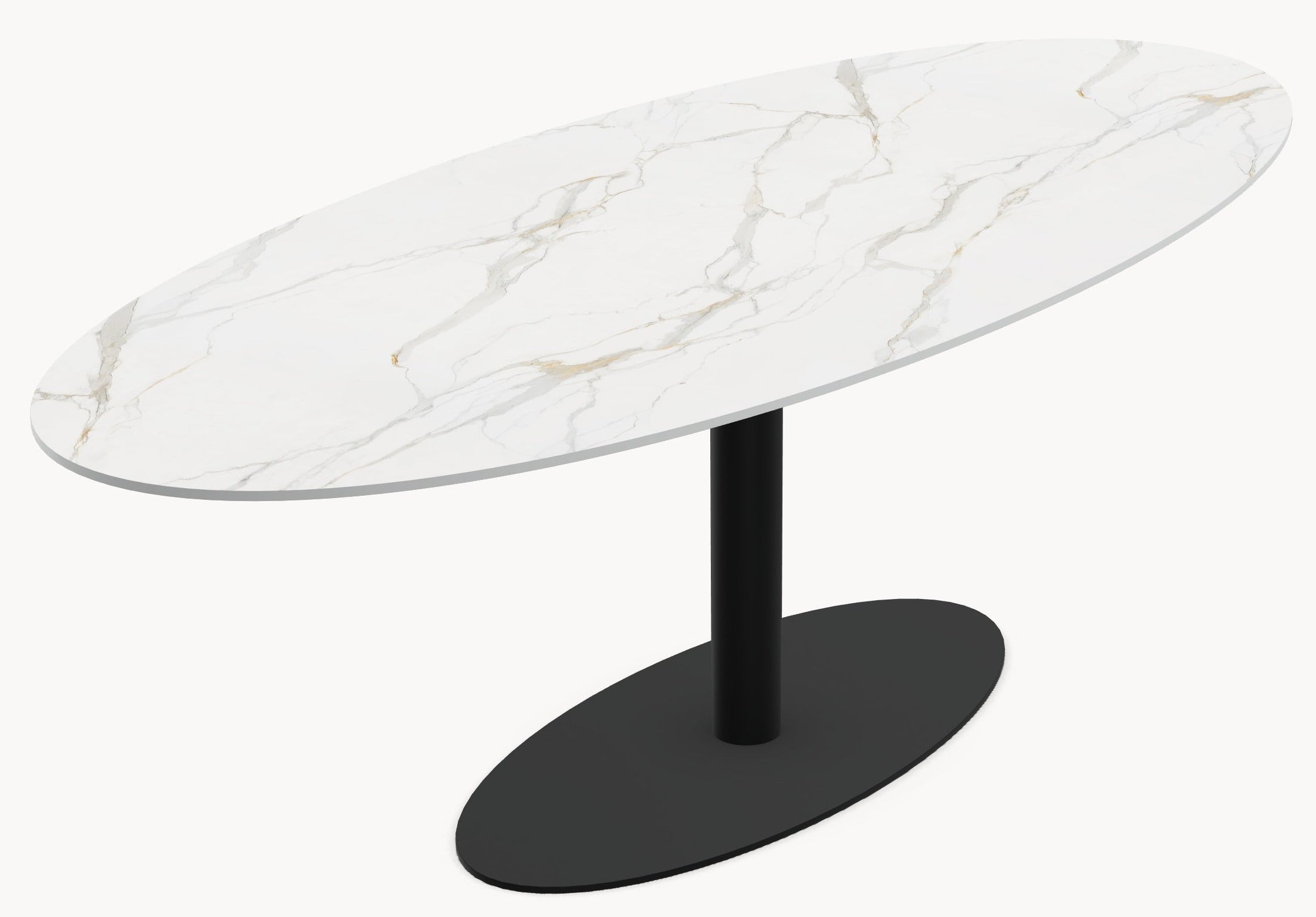Keramische tafel Calacatta Oro - Ovaal - Ossy onderstel sfeerbeeld 7 - Industrial Home