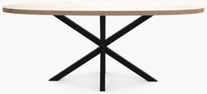 Eiken massief eettafel - Deens Rond - Ossy Metaal sfeerbeeld 2 - Industrial Home
