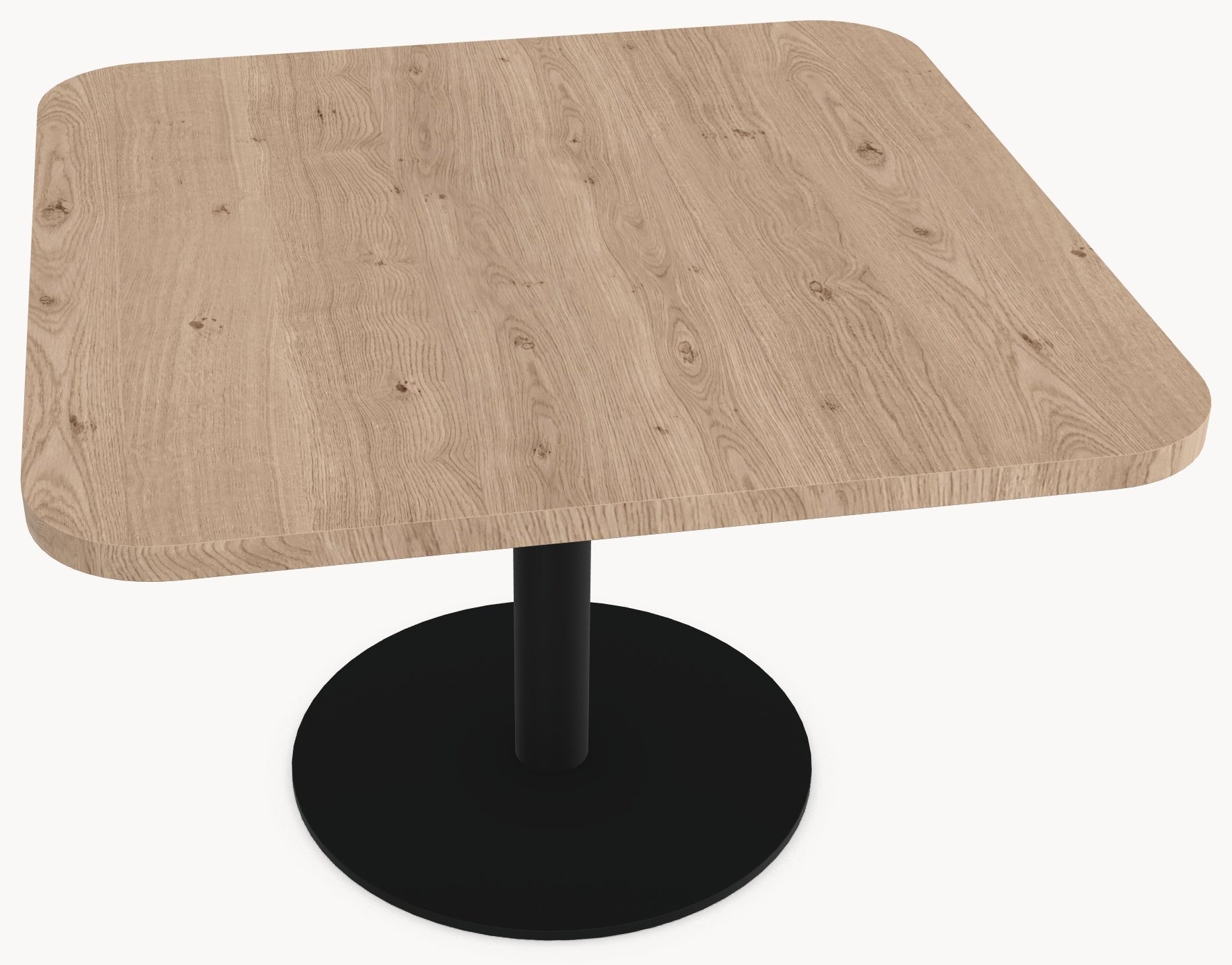 Eiken massief eettafel - Vierkant - Sol Metaal - Industrial Home