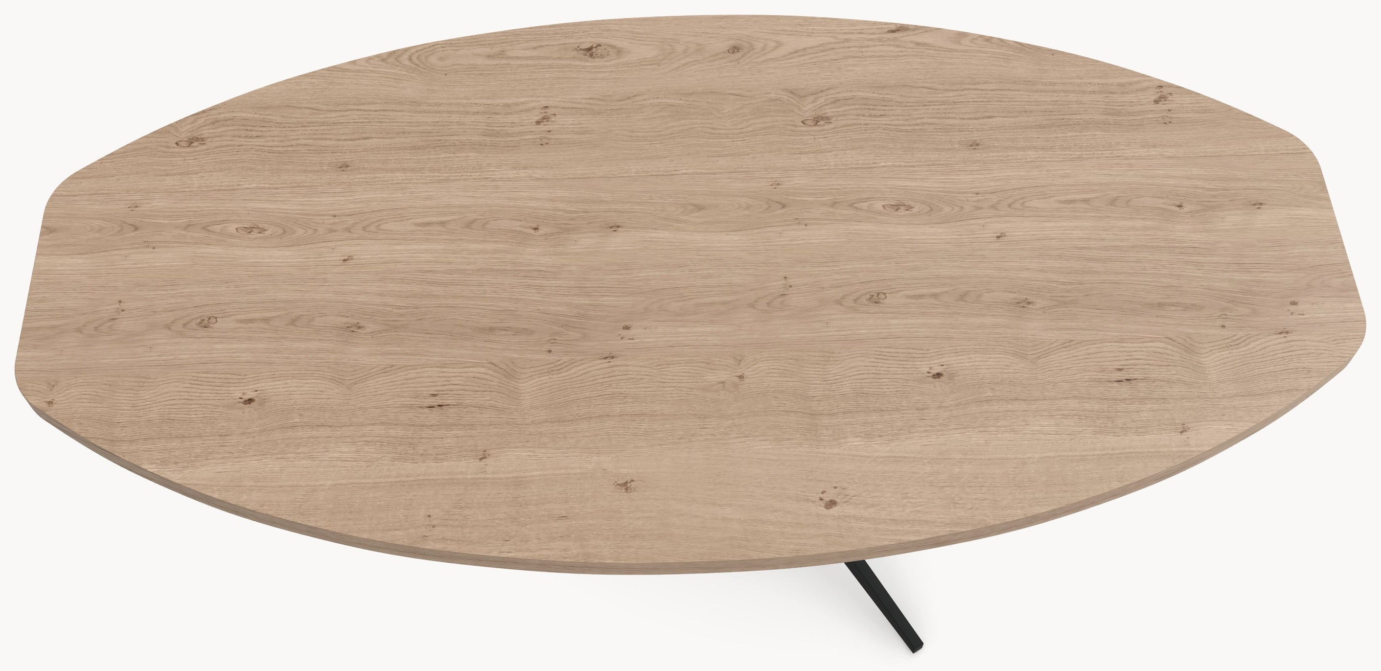 Eiken massief eettafel - Half Ovaal - Trios Metaal sfeerbeeld 4 - Industrial Home