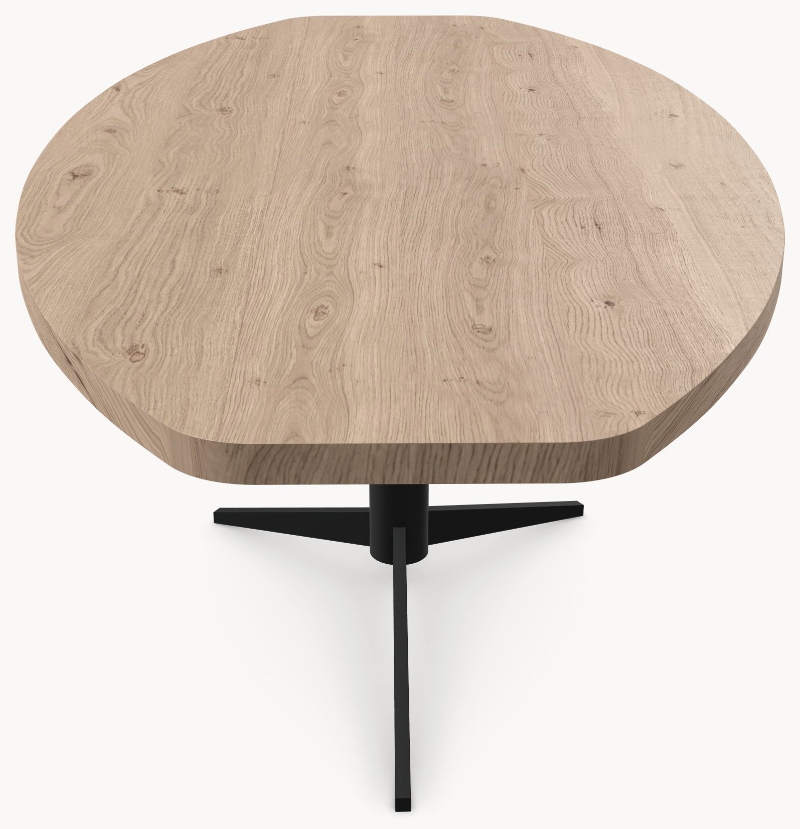 Eiken massief eettafel - Half Ovaal - Trios Metaal sfeerbeeld 3 - Industrial Home