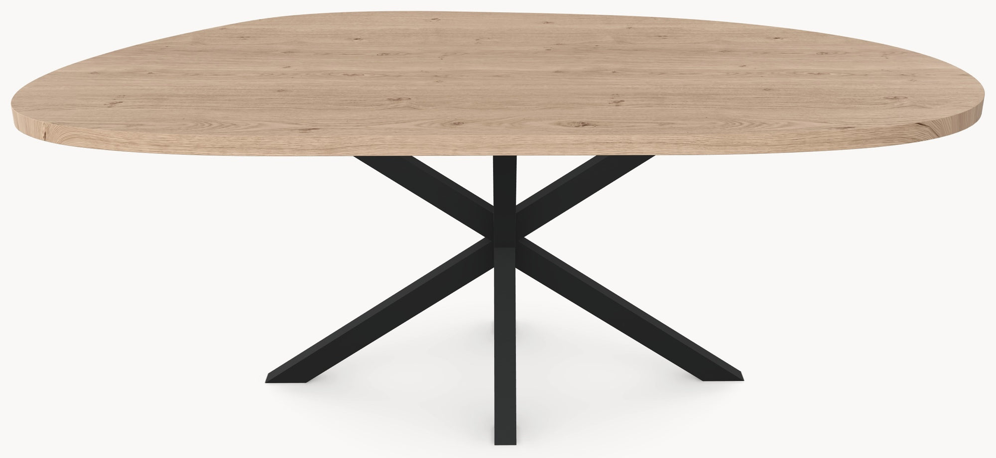Eiken massief eettafel - Organisch - Hook Metaal sfeerbeeld 2 - Industrial Home