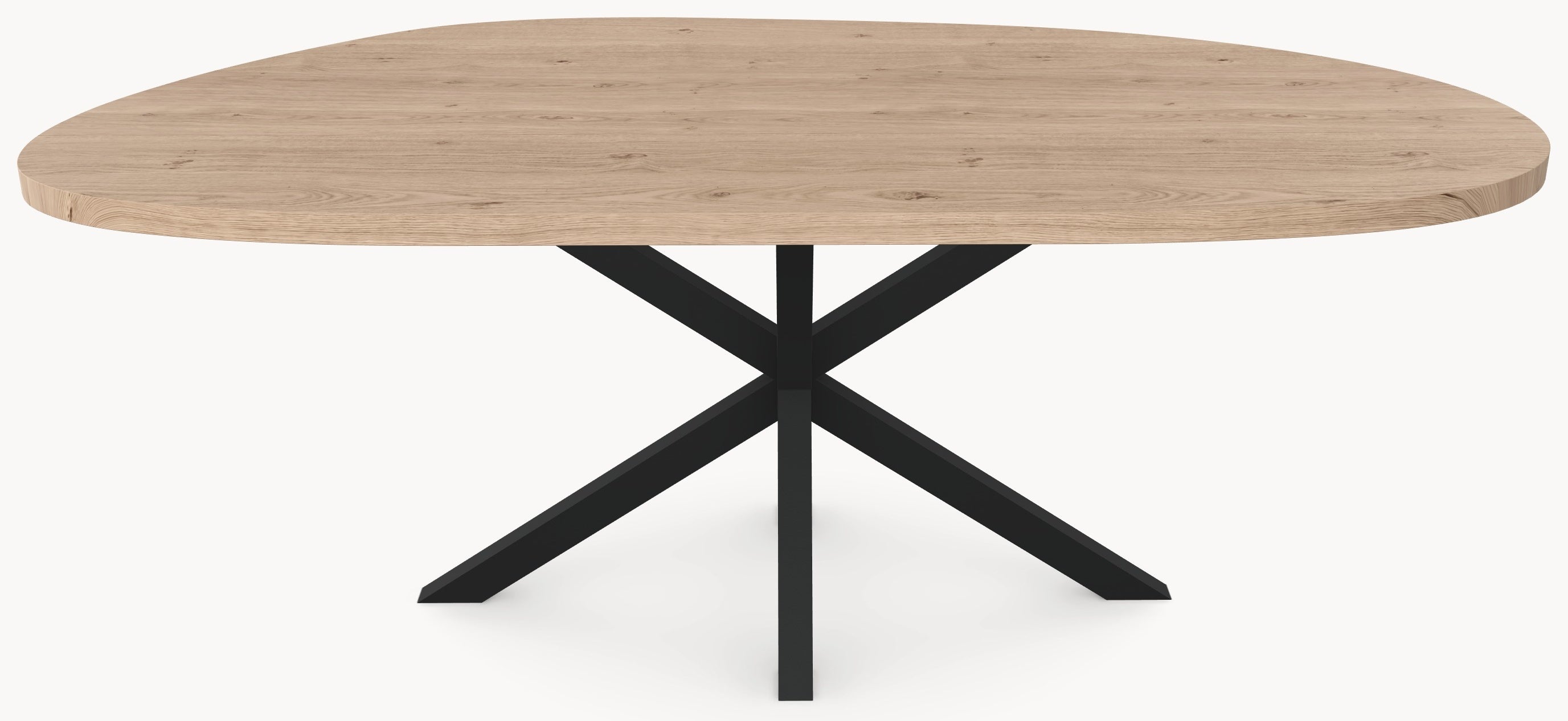 Eiken massief eettafel - Organisch - Hook Metaal sfeerbeeld 2 - Industrial Home