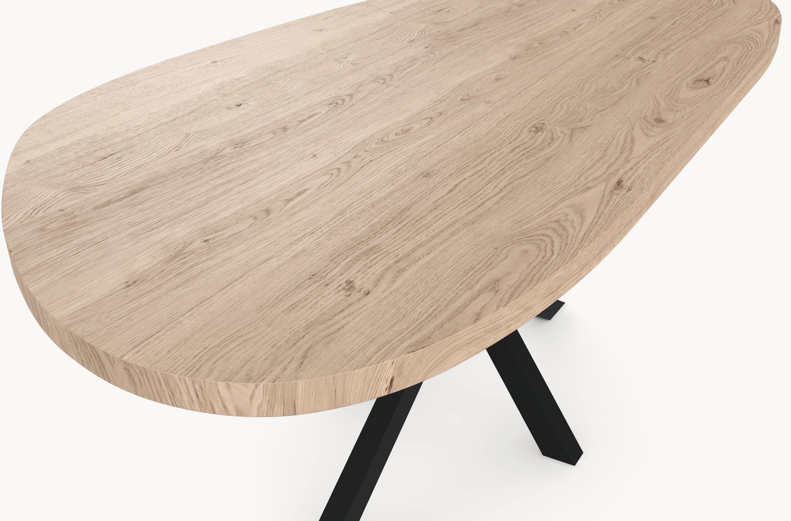 Eiken massief eettafel - Organisch - Hook Metaal sfeerbeeld 5 - Industrial Home