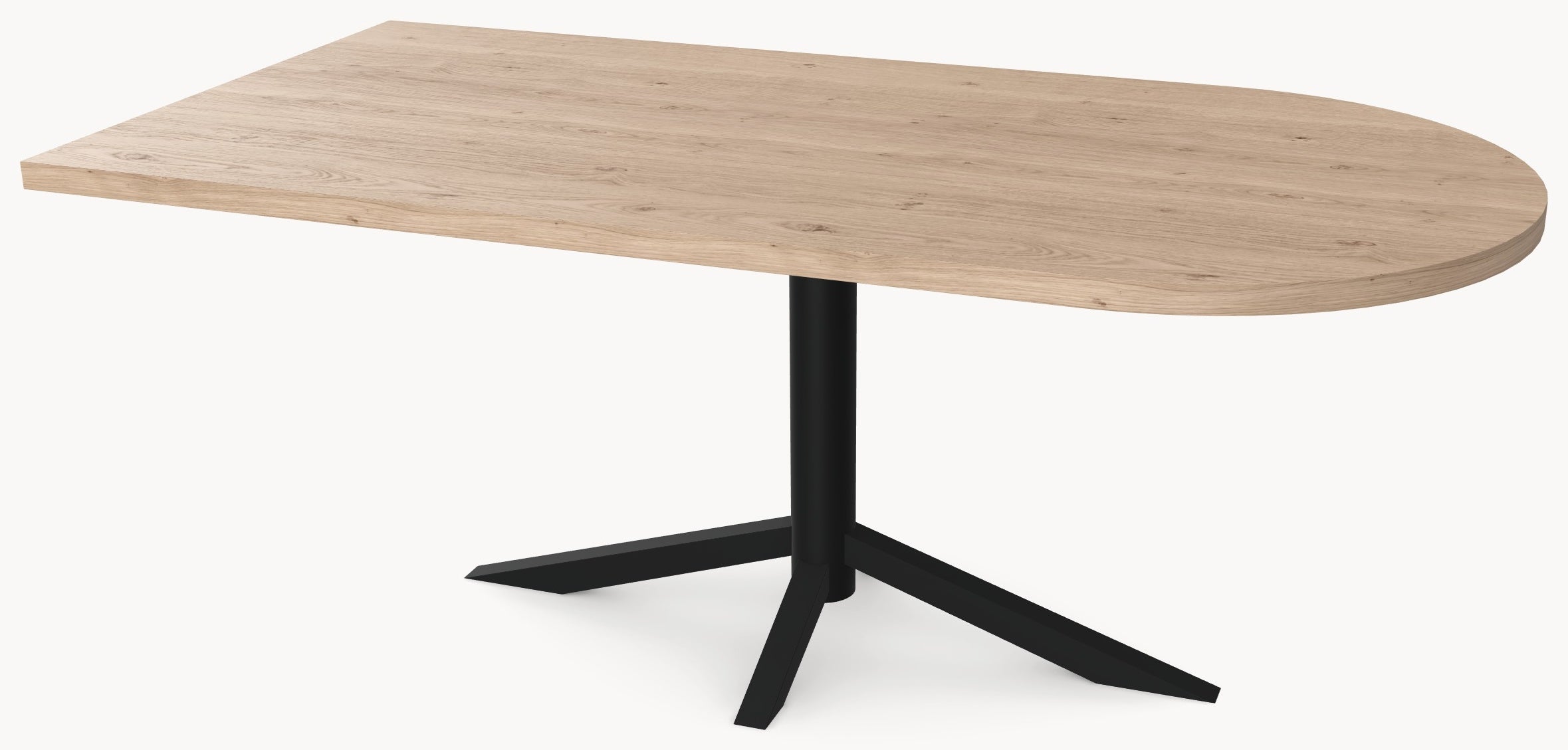 Eiken massief eettafel - Recht Rond - Quattro Metaal sfeerbeeld 3 - Industrial Home