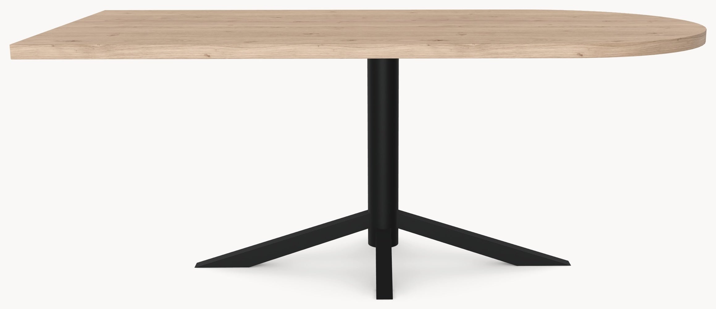 Eiken massief eettafel - Recht Rond - Quattro Metaal sfeerbeeld 2 - Industrial Home