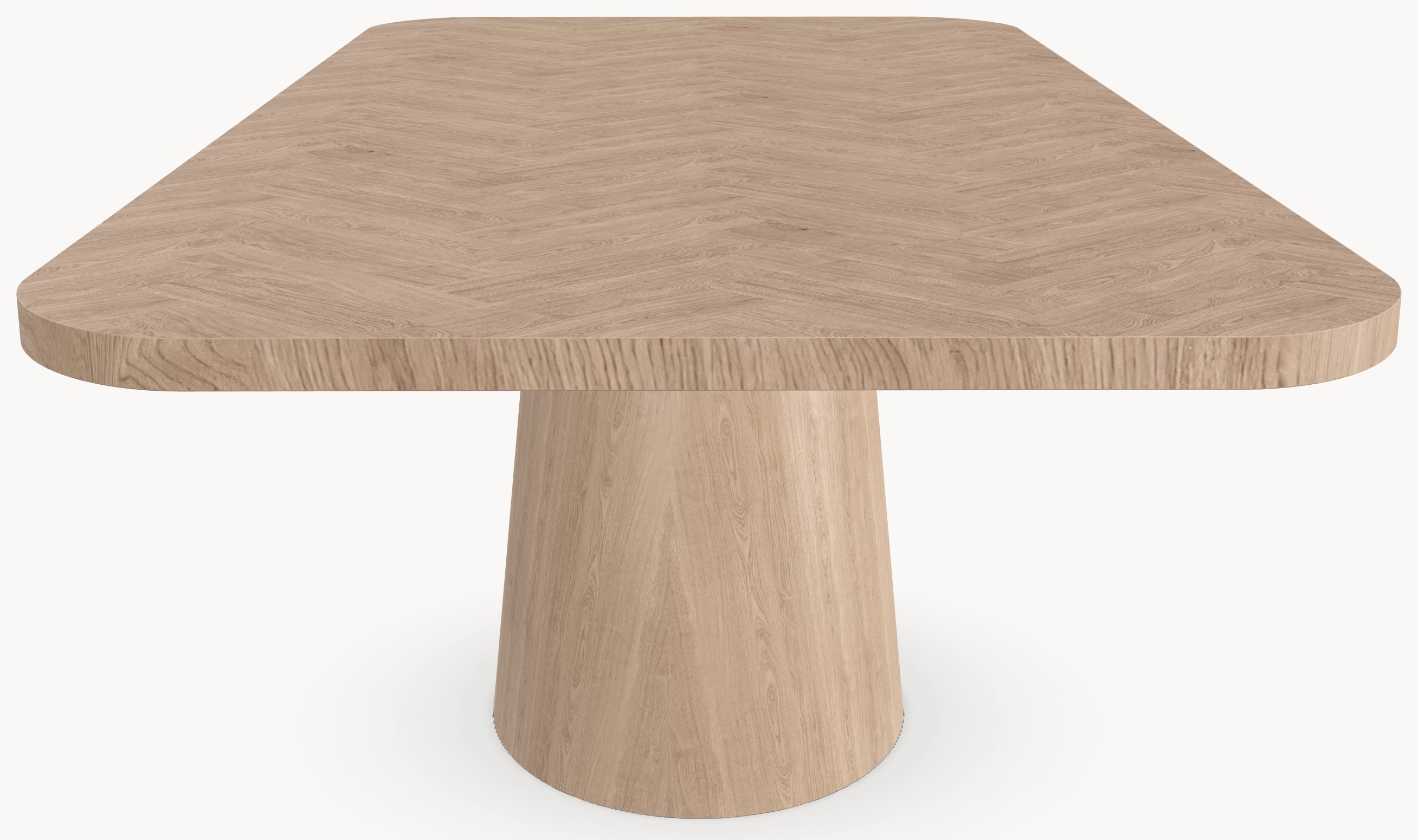 Visgraat eiken eettafel - Recht Radius - Cone eiken Eiken sfeerbeeld 4 - Industrial Home