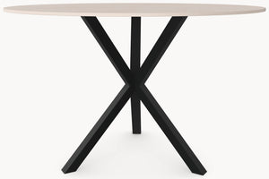Keramiek eettafel Travertino Chiaro - Rond - Tripod Metaal sfeerbeeld 4 - Industrial Home
