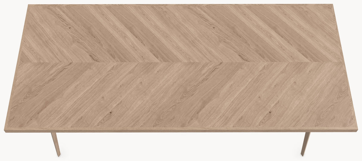 Visgraat eiken eettafel - Recht - Triangle Eiken sfeerbeeld 3 - Industrial Home