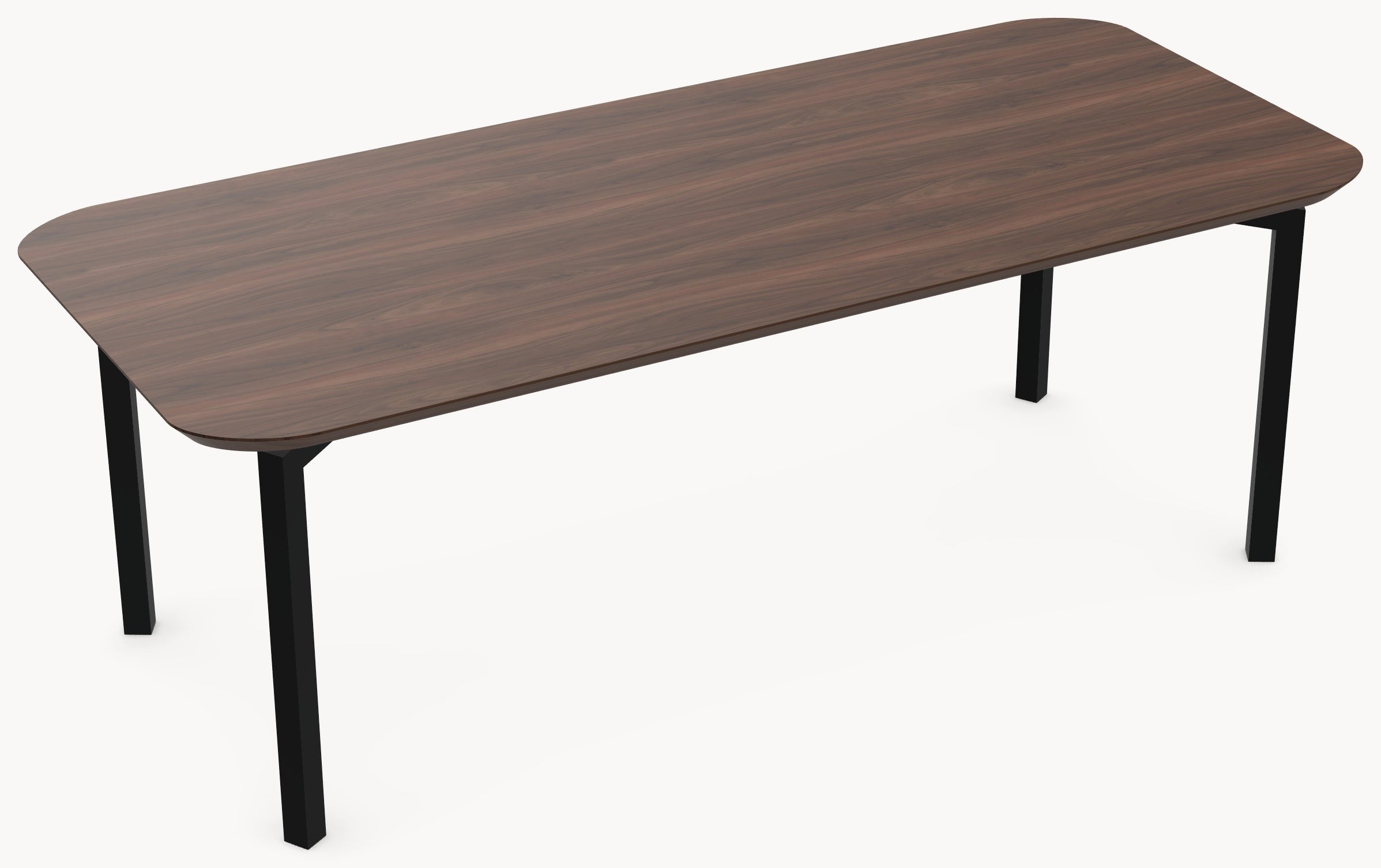 Walnoot massieve eettafel - Recht Rond - Hook