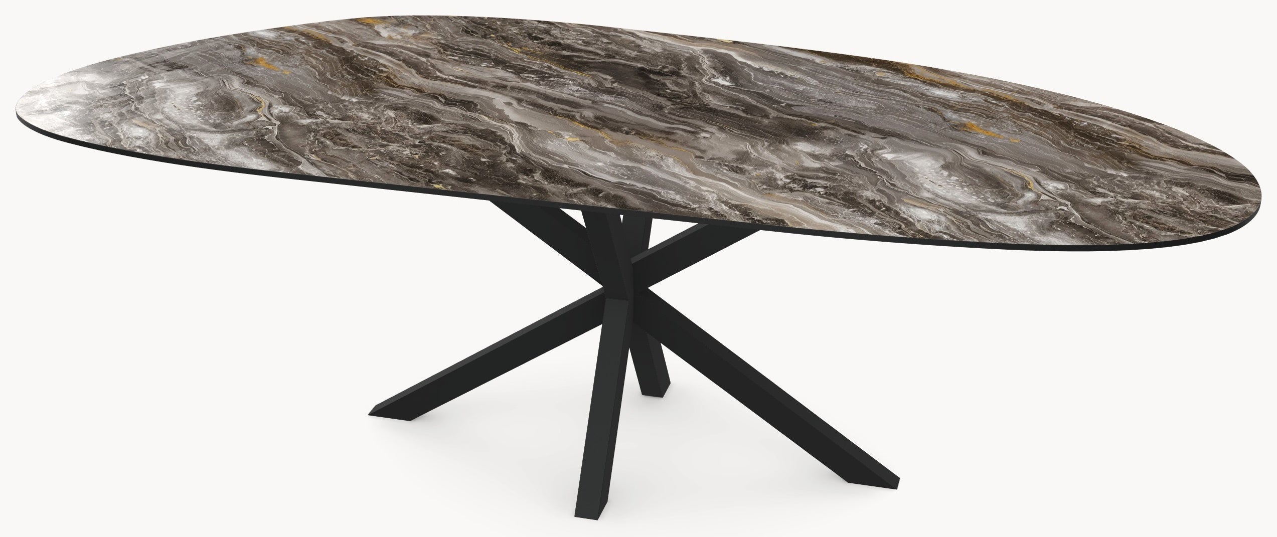 Keramiek eettafel Orobico Luxe - Organisch B - Matrix Metaal