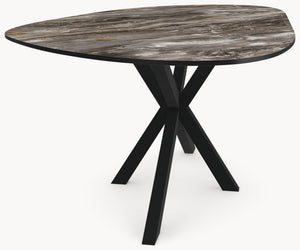 Keramiek eettafel Orobico Luxe - Organisch B - Matrix Metaal - detail foto 6 | Industrial Home