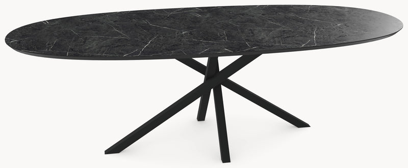 Melamine eettafel - Deens Rond - Matrix Twist - detail foto 2 | Industrial Home